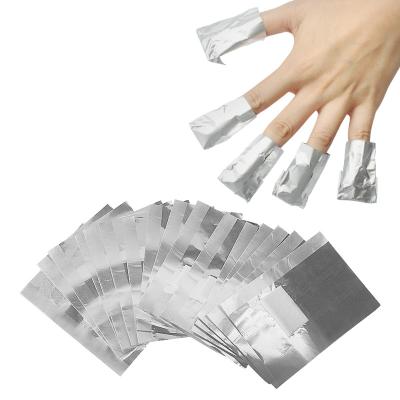 China Professional Resin Display 100pcs/bag Nail Remover Protection Aluminum Foil Soak Off Gel Polish Removal Wraps for sale