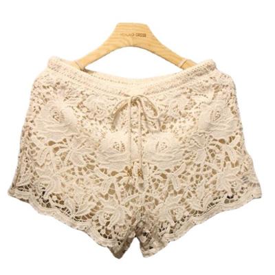 China Other Wholesale Ladies Embroidery Handmade Hollow Design Woven To Crochet Casual Shorts Pants For Women for sale