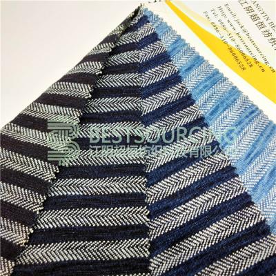 China Tear-resistant Cotton 100 Different Jersey Patterns Knit Denim Fabric For Shirt Factory for sale