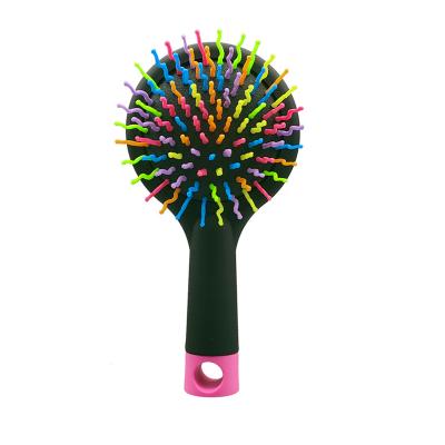 China Waterproof Professional Anti-Static Magic Curl Volume Comb Rainbow Drewti Massage Comb Brush Brush Mirror Straight Styling for sale