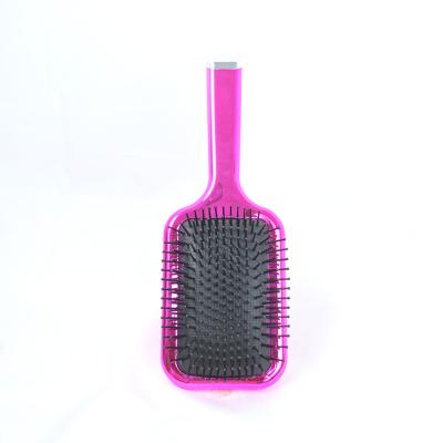 China Private Label Plastic Hair Brush Paddle Waterproof Sweep High Quality Reflective Electroplating Detangli Hair Brush Massage Comb Detangling for sale