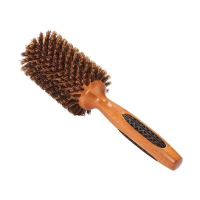 China Amazon Waterproof Hot Selling Long Barrel Hair Brush The Log Hair Detangling Brush For Curly Boar Bristle Hair Brush for sale