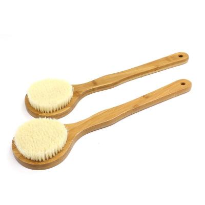 China Natural Japanese Adult Eco Friendly Massage Boar Dry Skin Bath Body Brush All Main Body Brush Wooden Back Scrub Natural Bristle for sale