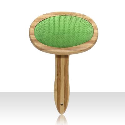 China Sustainable Tending Pet Products Private Label Grooming Bamboo Dog Brush for sale