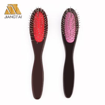 China Home Professional Wig Wooden Comb With Steel Tooth for sale