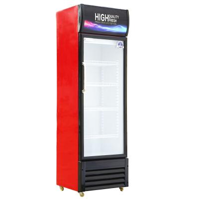 China Single-temperature Defrost Air Cooling Wine Cooler Display Refrigerators Glass Display Cabinets with Large Capacity and LED Screen for sale