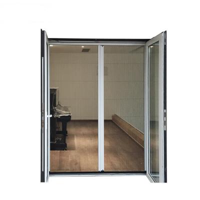 China Direct Selling Eco-Friendly Trackless Screen Doors Trackless Screen Door Direct No Bottom Rail Trackless Folding Screen Door for sale