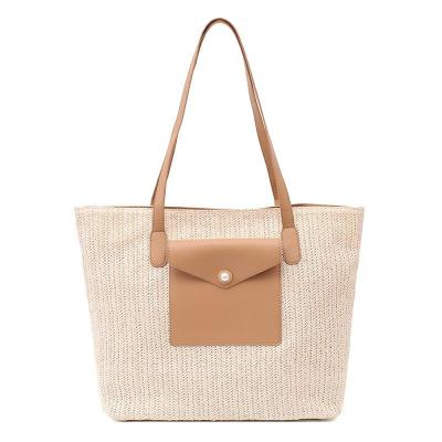 China 20223New Fashion Shoulder Messenger Designer Bag Large-Capacity Beach Shell Grass Woven Straw Tote Bag Women Pinch and HandbagHa for sale