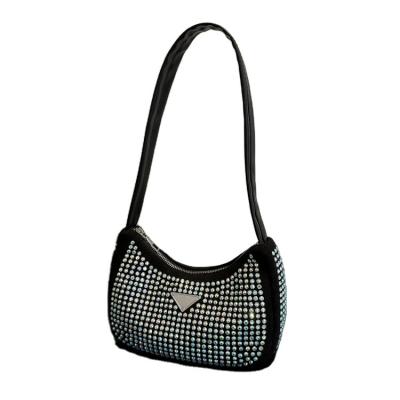 China Fashion Shiny Diamond Rhinestone Purses Ladies Shoulder Bags Bling Diamond Handbags For Women for sale