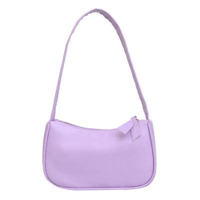 China Fashion New Fashion Ladies Handbags Personalized Womens Shoulder Color PU Pure Leather Solid Armpit Bags for sale