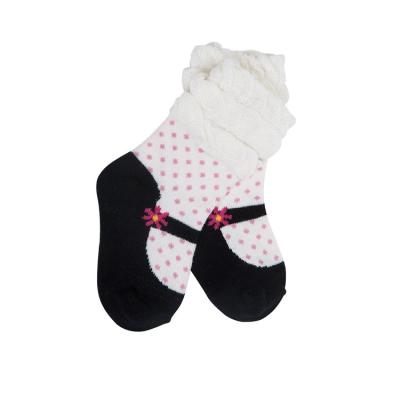 China High Ankle Black Infant Baby Princess Ruffle Socks Anti Slip Socks for Lace Baby Socks for sale