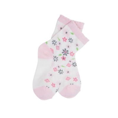 China Anti Slip Girls Floral Socks Knitted Cotton Socks for School and Everyday Wear for sale