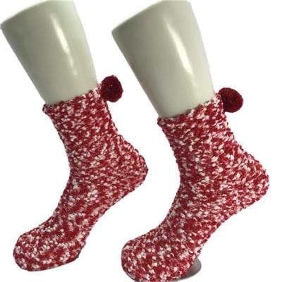 China Thick Warm Fluffy Girl Christmas Socks Casual Coral Fleece Home Floor Socks with Gift for sale