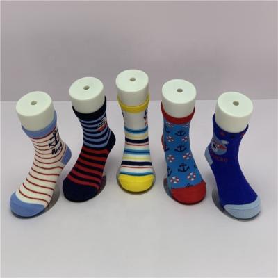 China Custom Assurance Easy Breathable Infant Boys Baby Striped Cotton Tube Socks for Hiking for sale