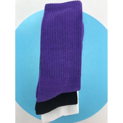 China Needle Detection Basketball Socks in Purple 70% Combed Cotton 25% Polyamide for Running for sale