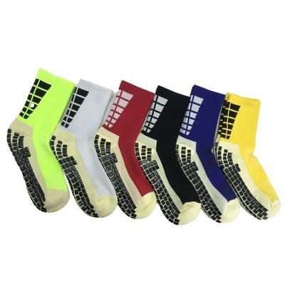 China Calcetines de fútbol de absorción de sudor seco rápido para hombres con colores brillantes LZ-21-antilsip 01 en venta