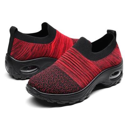 China PU Air Cushion Running Shoes Slip On Athletic Shoes Women Sports Wear Resistant Shoes for sale