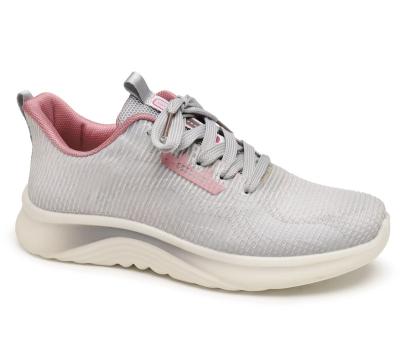 China Hot Selling Breathable PU Fabric Sports Shoes Women Wear Resistant Casual Shoes for sale