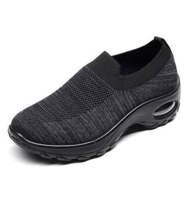 China Lightweight PU Slip On Jogging Shoes Women Walking Casual Sneakers for sale