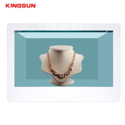 China 21.5 Inch LCD Touch Screen Presentation Box Indoor Transparent Open Back Door Style for sale