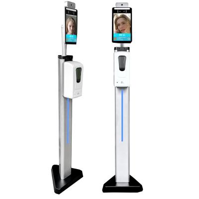 China Temperature measurement 8 inch face recognition temperature measuring device with floor stand access control for sale