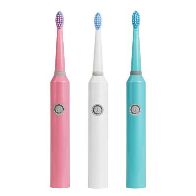 China Battery IPX7 Sonic Toothbrush Waterproof Cheap Adult ABS Battery Powered Electric Toothbrush PT1 for sale