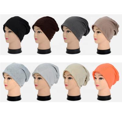 China COMMON Wholesale Cheap Autumn Winter Unisex Warm Solid Color Knit Hat Hip Hop Sports Loose Beanie Hats for sale