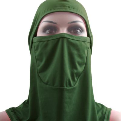 China 2020 Solid Cotton Burqa New Arrival One Piece Main Face Cover Wrap for sale