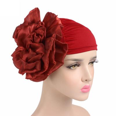 China COMMON Design Turban Flower Lace Women Muslim Turban Hat for sale