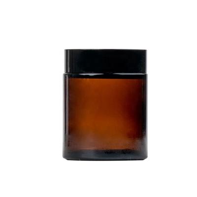 China PERSONAL CARE 30g 50g Clear Amber Cream Glass Jar Skin Cream Jar For Face Cream for sale