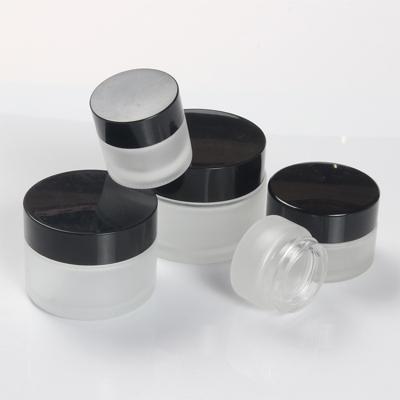 China Wholesale PERSONAL CARE Skin Care Packaging 20g Glass Cream Frosted Cosmetic Jar for sale