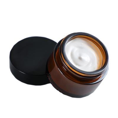 China PERSONAL CARE 30g 50g 100g Customized LOGO Cosmetic Cream Glass Jar Amber Glass Jar for sale