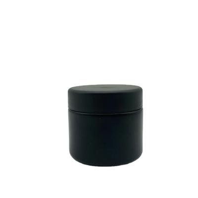 China PERSONAL CARE Low Cost Matte Black Color 2oz Child Safe Glass Jar for sale