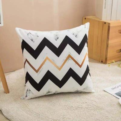 China Custom Printing Wholesale 45X45 Tile Viable White Marble Decorative Pillow Cover Pillow Case for sale