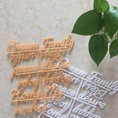 China Europe Amazon Hot Selling Custom Colors Plastic Letters Cursive Words Plastic Letters For Felt Letter Board for sale