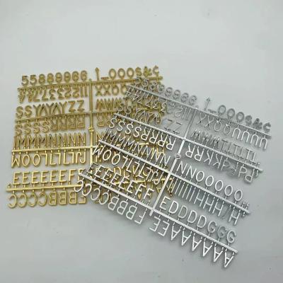 China China New Design Changeable Gold Rose Gold Plastic Letters Numbers Symbols Letter Board Silver Letters for Message Board Felt for sale