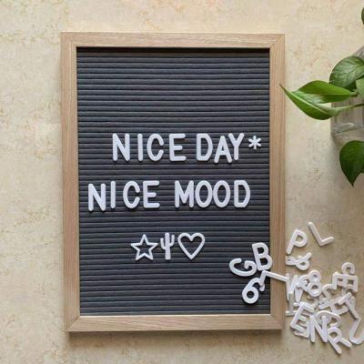 China China wood craft 12 x 16 inch black felt letterboard with easel and 1inch plastic letters for letter board for sale