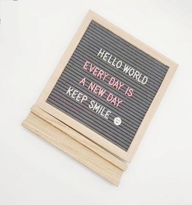 China Morden Double Sided for Handcraft Advertisement Board Rustic Solid Oak Wood Felt Letter Board 10 x 10 for Home Decor for sale