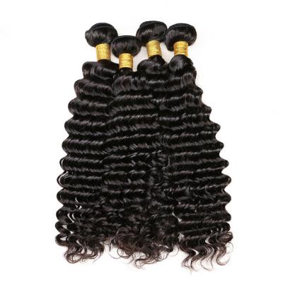 China Malaysian Deep Wave Deep Wave Hair Weave Bundles Vendors With Curly Hair Bundles With Closure for sale