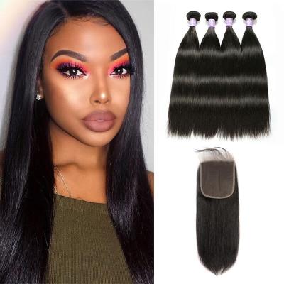 China Straightest Hair Bone Straight Hair Bundles With Virgin Hair Straight Virgin Bone Closure Bundle Vietnam Straight Hair for sale