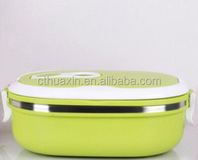 China Freshness Preservation Rectangle Food Container Stainless Steel Plastic Food Container for sale