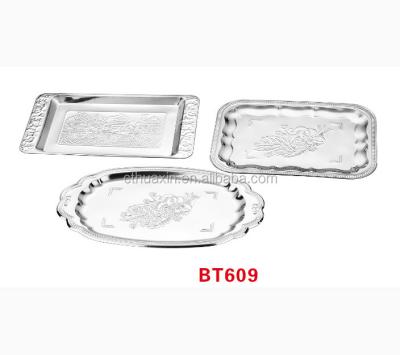 China Home Hotel Restaurant Stainless Steel Thai Style Serving Tray for sale