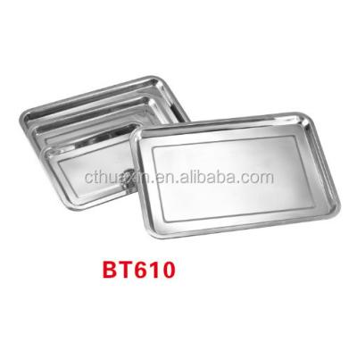 China Durable Stainless Steel Tray Food Serving Tray for sale