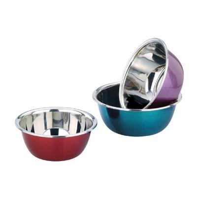 China Sustainable Stainless Steel Mixing Bowl With Color Coating for sale