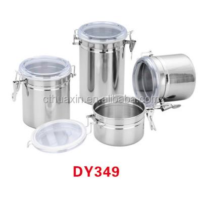 China Freshness Preservation 4pcs Set Stainless Steel Canister Tea Sugar And Coffee Canister for sale