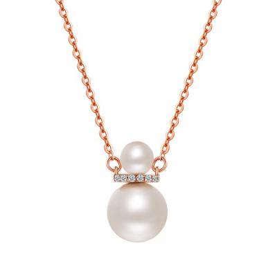 China Dropshipping VANA Jewelry 18K Yellow Gold Cute Necklace Cultured Pearl Irregular Pearl Necklace Jewelry for sale