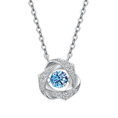 China Dropshipping China Romantic Website Selling Luxury Necklace 5A Zircon Silver Chains Length Adjustable Name Pendant Necklace Personalized for sale