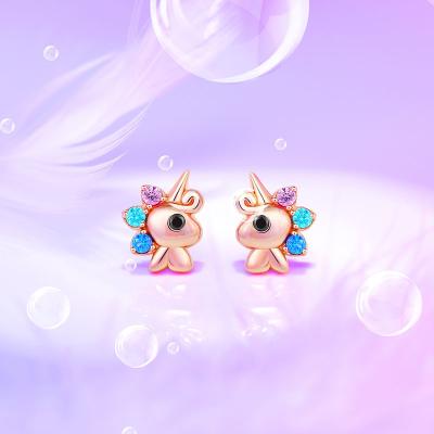 China Dropshipping 925 Trendy Women's Fashion Jewelry Sterling Earings Cute Girls Silvery Stud Earrings for sale