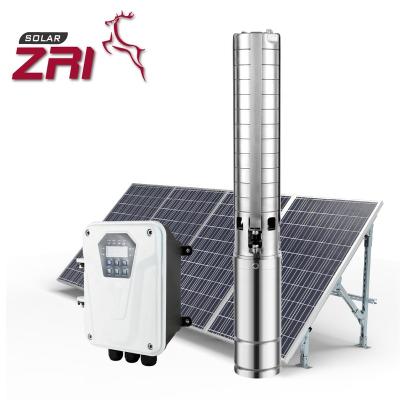 China ZRI Hot Selling Competitive Price Family Homes 4 Inch Solar Water Pump Pool Submersible Solar Water Pump for sale