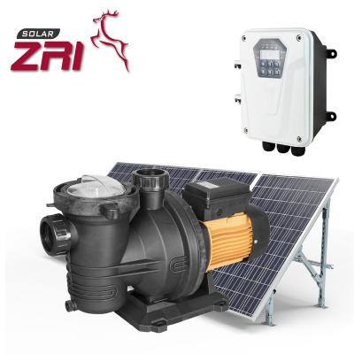 China ZRI 3 Hp Water Pump Household Brushless High Pressure Solar Solar Pump System 2 Inch Deep Well Water Pump Solar for sale